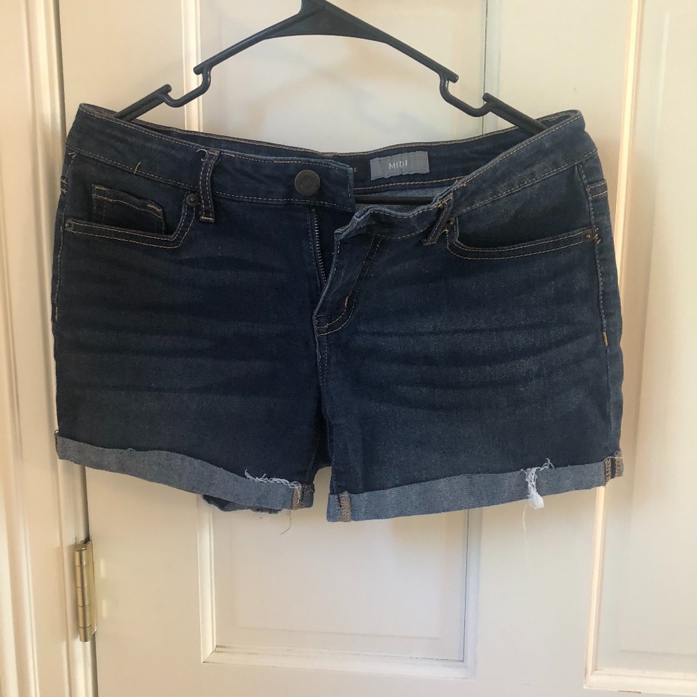 Aeropostale Dark Jean Midi Shorts